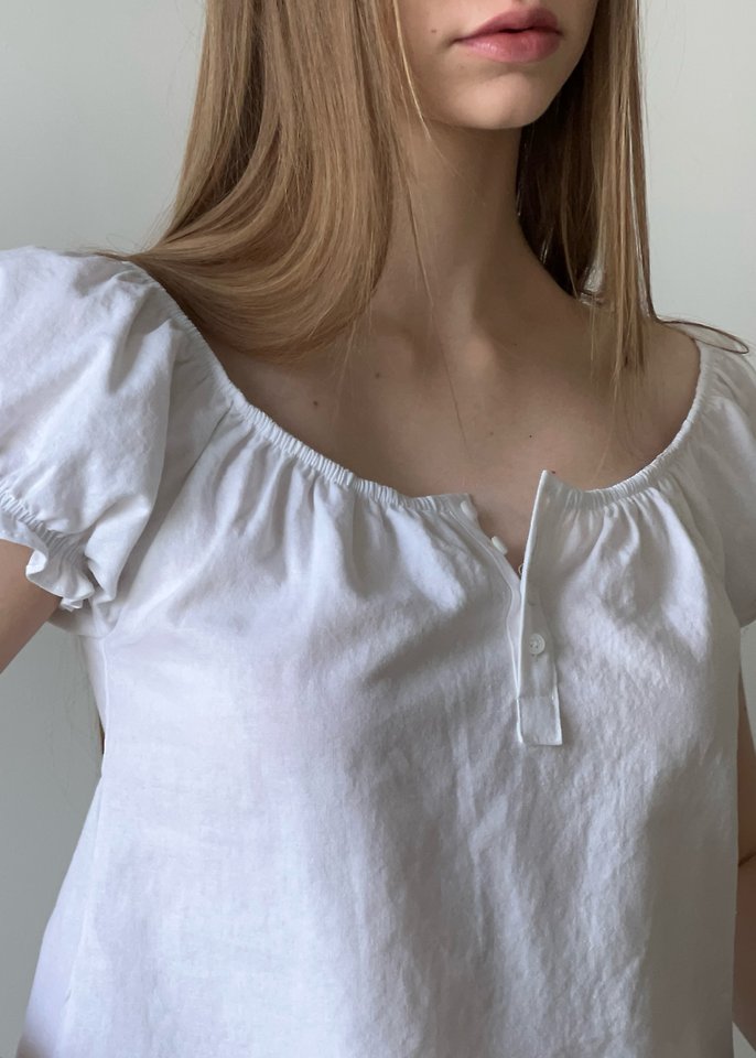 Another Avenue - Korean Women Fashion - #momslook - Linen Petit Blouse - 4