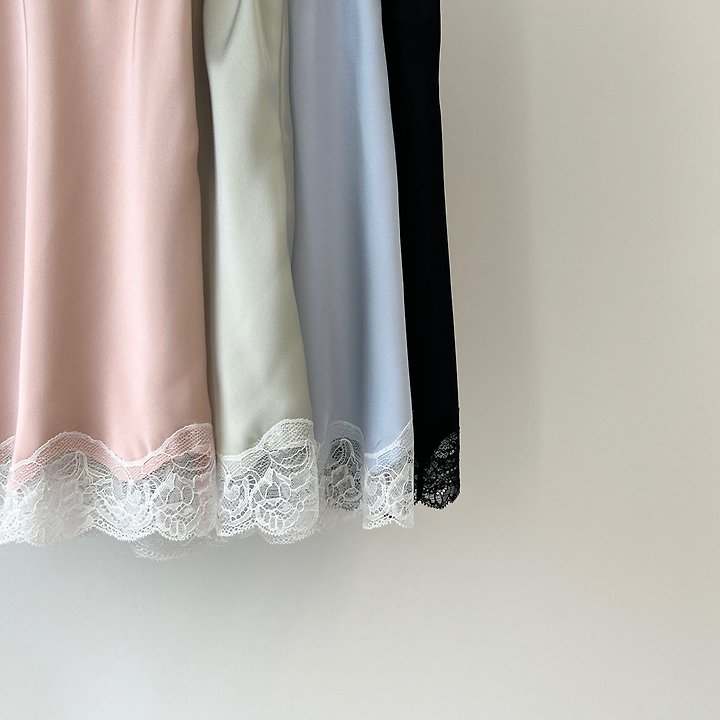 Another Avenue - Korean Women Fashion - #womensfashion - Satin Line Skirt - 2
