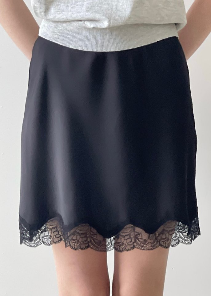 Another Avenue - Korean Women Fashion - #momslook - Satin Line Skirt - 4
