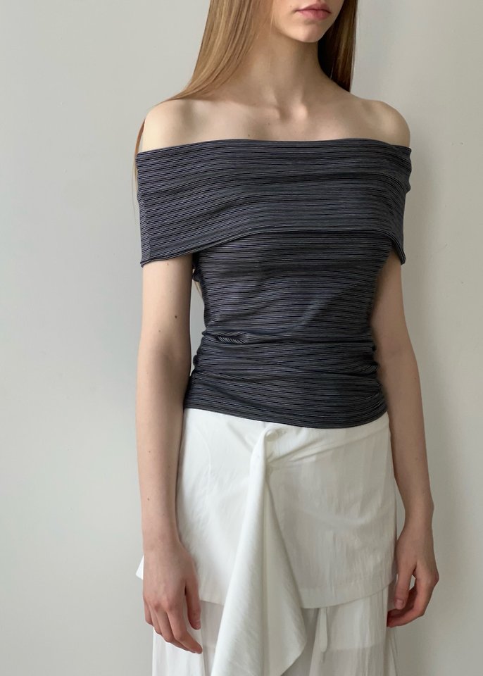 Another Avenue - Korean Women Fashion - #womensfashion - Cozy Off-Shoulder Tee - 10