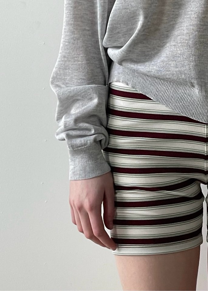 Another Avenue - Korean Women Fashion - #womensfashion - Multi Stripe Short Pants - 5