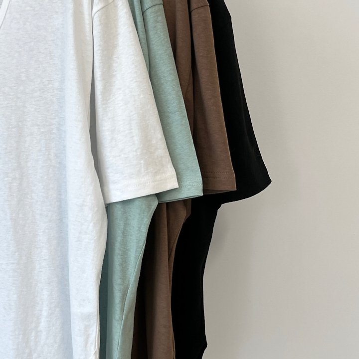 Another Avenue - Korean Women Fashion - #womensfashion - Recycled U-Neck Tee - 2