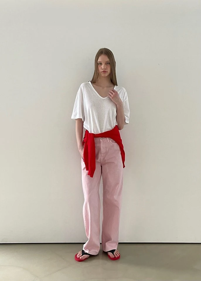 Another Avenue - Korean Women Fashion - #momslook - Recycled U-Neck Tee - 4