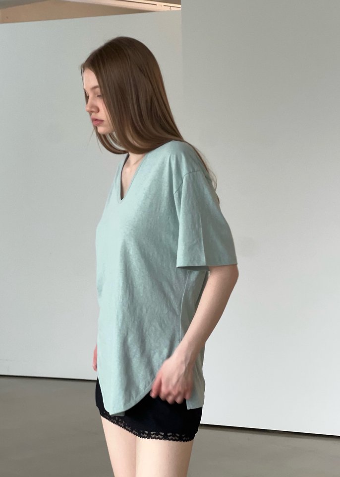 Another Avenue - Korean Women Fashion - #womensfashion - Recycled U-Neck Tee - 6