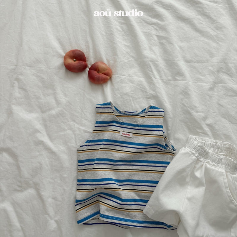 Aou Studio - Korean Baby Fashion - #babyclothing - Mido Stripe Sleeveless - 9