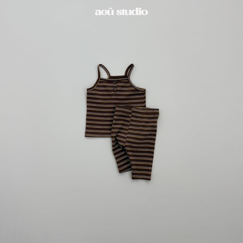 Aou Studio - Korean Baby Fashion - #babygirlfashion - Koyu Stripe Set - 3