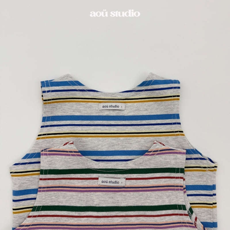 Aou Studio - Korean Baby Fashion - #babygirlfashion - Mido Stripe Sleeveless - 12