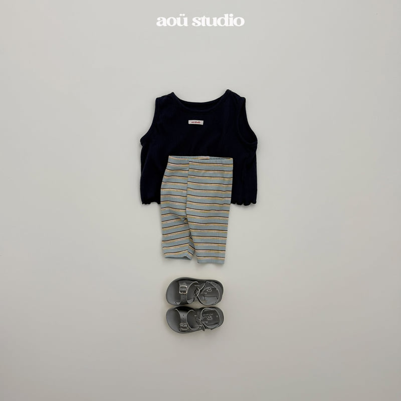 Aou Studio - Korean Baby Fashion - #babyoutfit - Koyu Stripe Set - 8