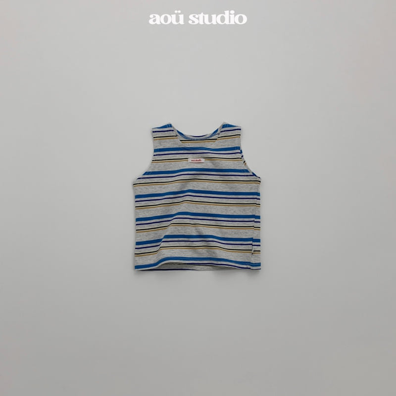 Aou Studio - Korean Baby Fashion - #babyoutfit - Mido Stripe Sleeveless - 2