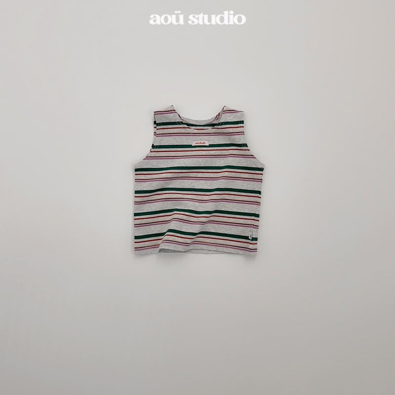 Aou Studio - Korean Baby Fashion - #babywear - Mido Stripe Sleeveless - 3