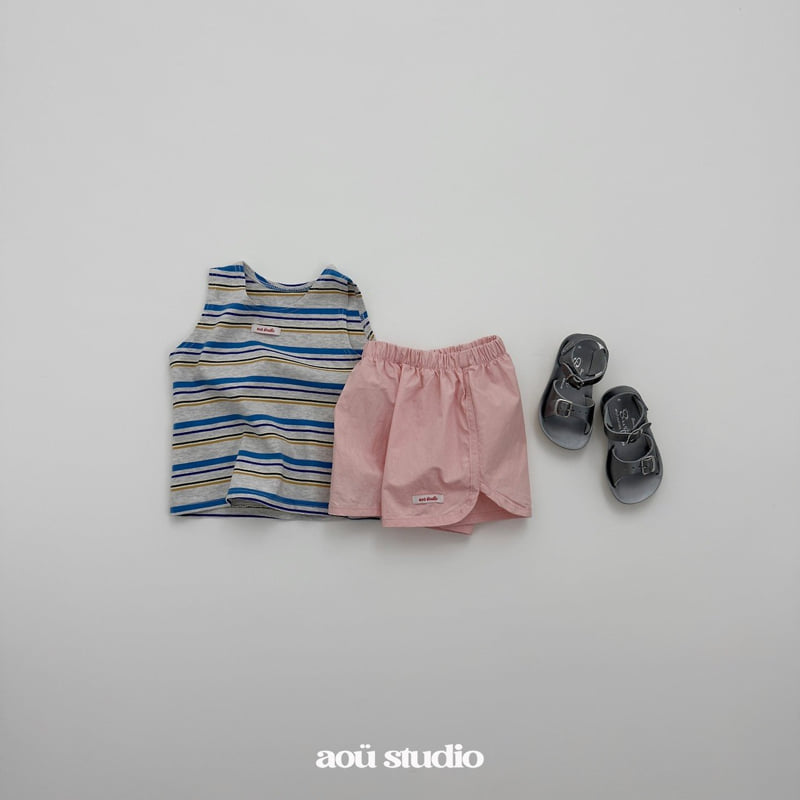 Aou Studio - Korean Baby Fashion - #babywear - Mido Stripe Sleeveless - 4