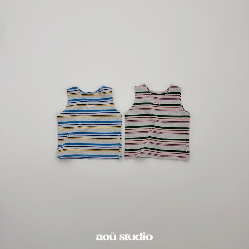 Aou Studio - Korean Baby Fashion - #smilingbaby - Mido Stripe Sleeveless - 6