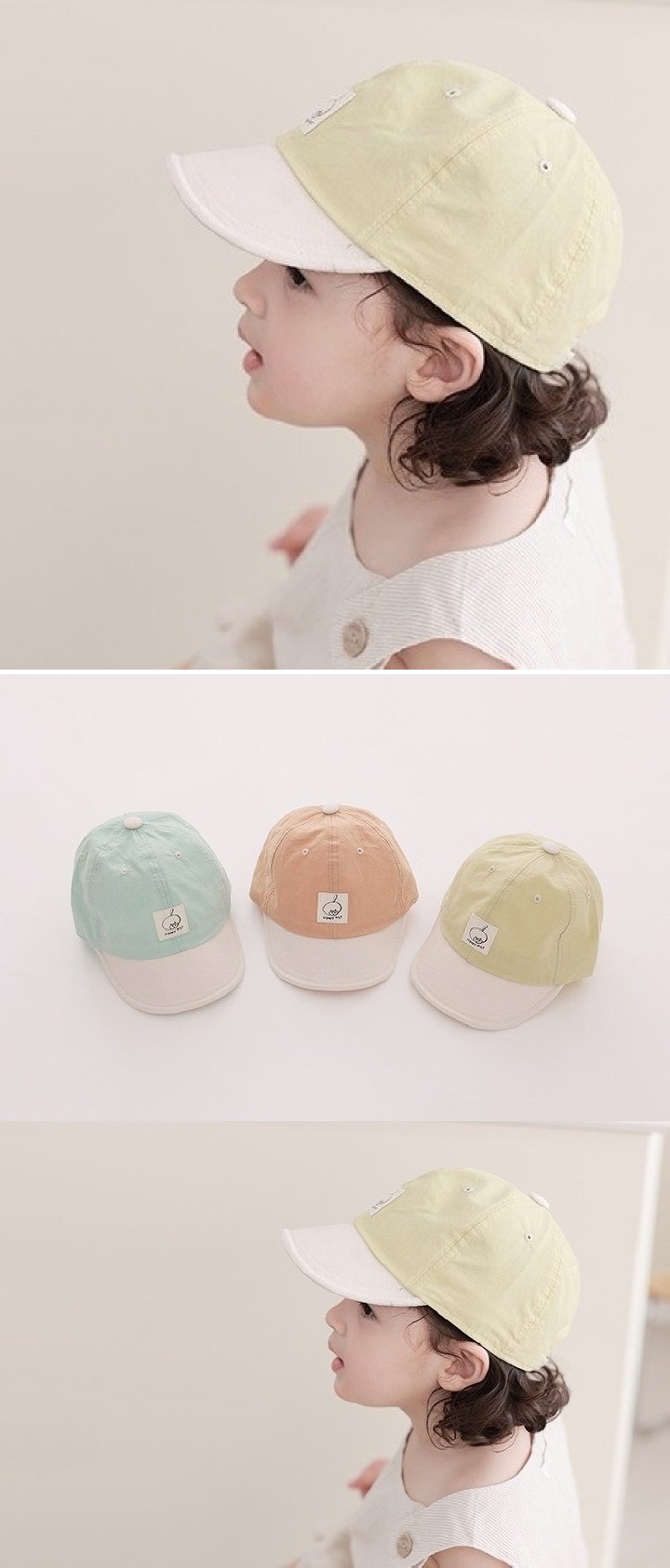 Apple Cat - Korean Children Fashion - #discoveringself - Bio Color Block Soft Brim Hat