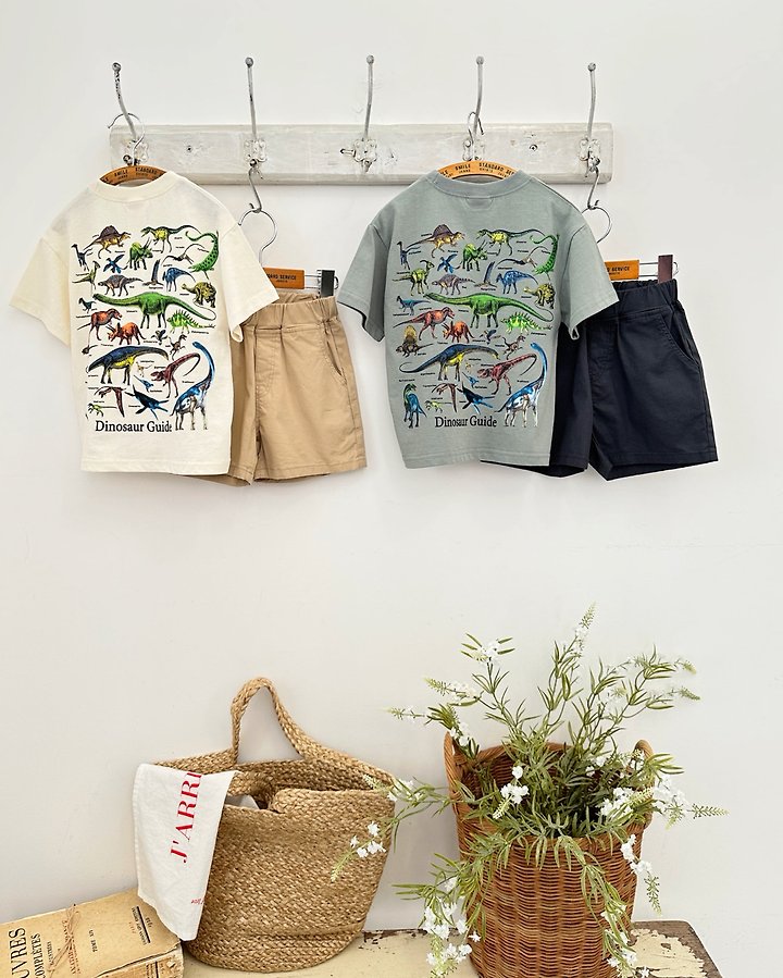 Apple Smile - Korean Children Fashion - #childrensboutique - Dinosaur Tee - 4