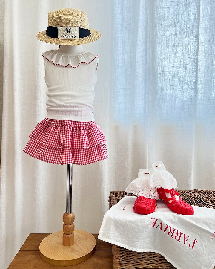 Apple Smile - Korean Children Fashion - #fashionkids - Pincot Sleeveless Tee - 2