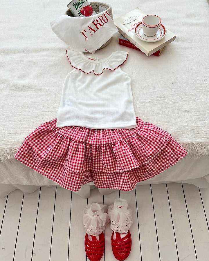 Apple Smile - Korean Children Fashion - #kidsshorts - Pincot Sleeveless Tee - 3