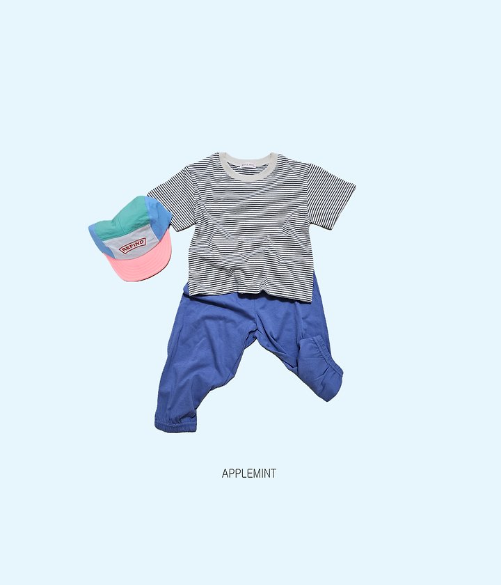 Applemint - Korean Children Fashion - #Kfashion4kids - Thin Stripe Short Sleeve Tee - 5