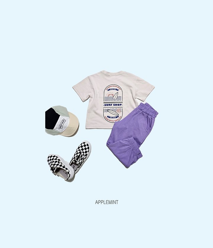 Applemint - Korean Children Fashion - #childofig - Surfer Front Back Print Tee - 4