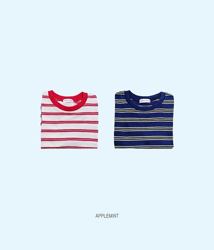 Applemint - Korean Children Fashion - #designkidswear - Marine Stripe Tee - 4