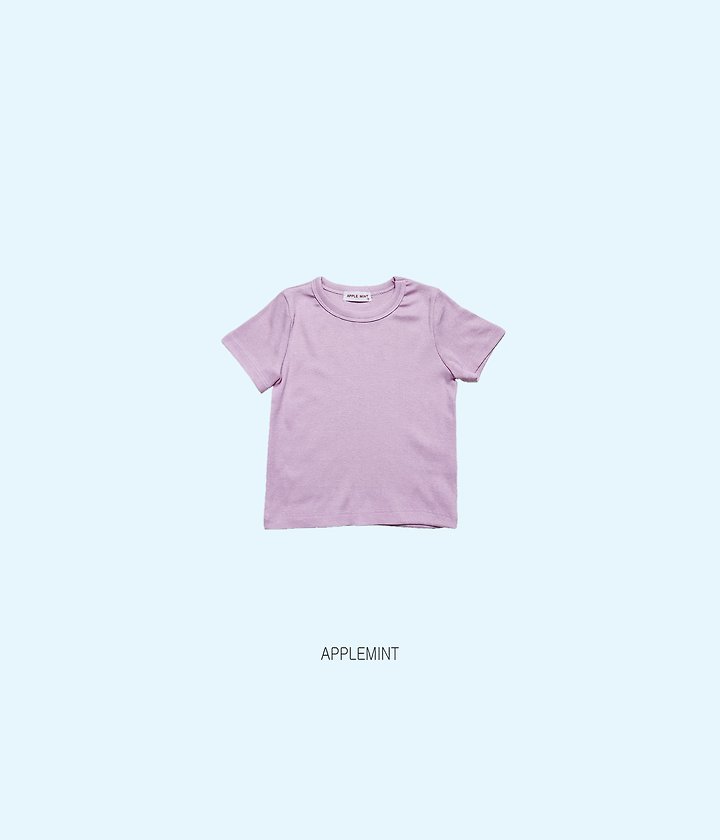 Applemint - Korean Children Fashion - #kidsshorts - Fine Rib Tee - 10