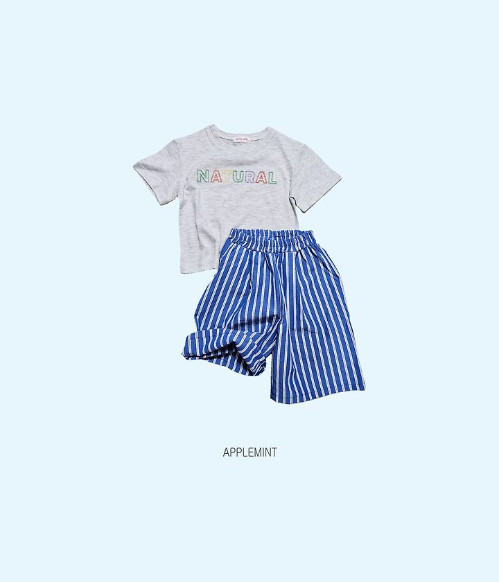 Applemint - Korean Children Fashion - #kidsstore - Natural Embroidered Tee - 6