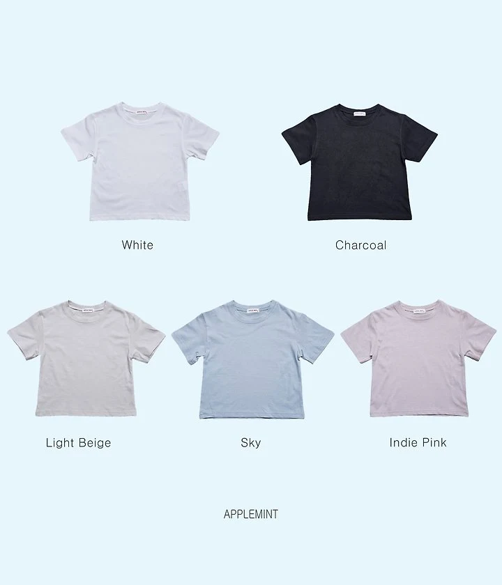 Applemint - Korean Children Fashion - #kidzfashiontrend - Basic Single Tee - 2