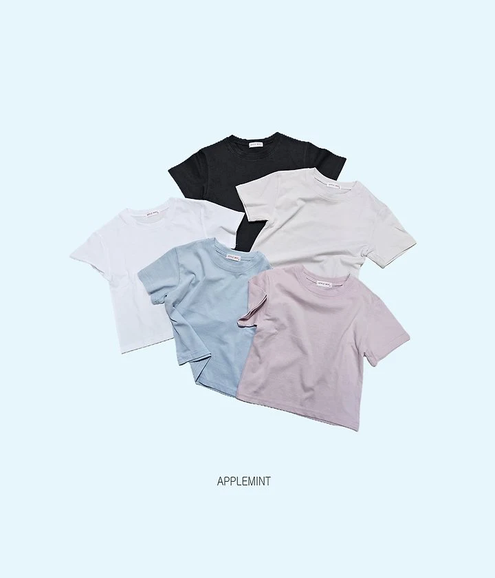 Applemint - Korean Children Fashion - #Kfashion4kids - Basic Single Tee - 4