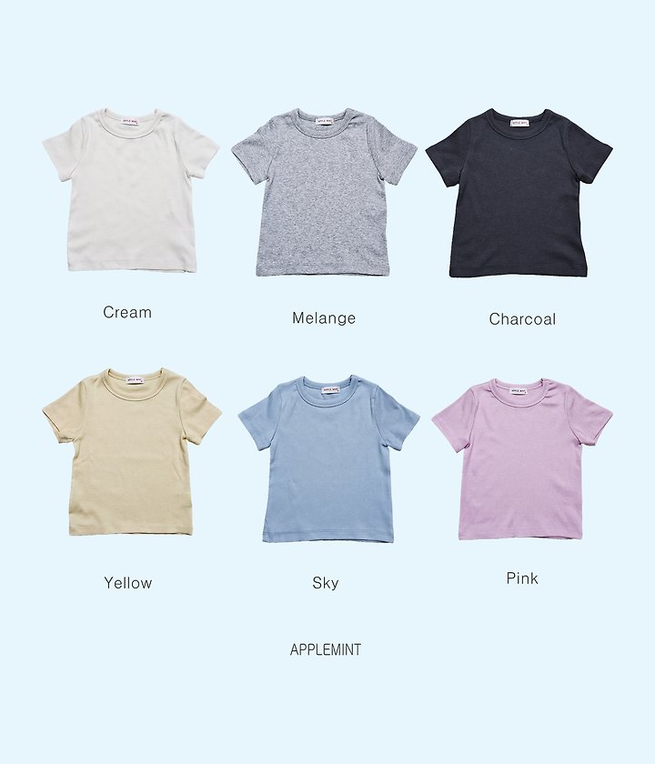 Applemint - Korean Children Fashion - #minifashionista - Fine Rib Tee - 2