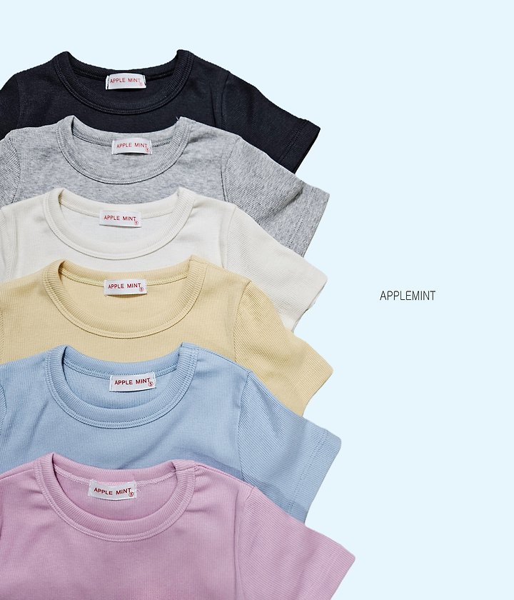 Applemint - Korean Children Fashion - #prettylittlegirls - Fine Rib Tee - 3