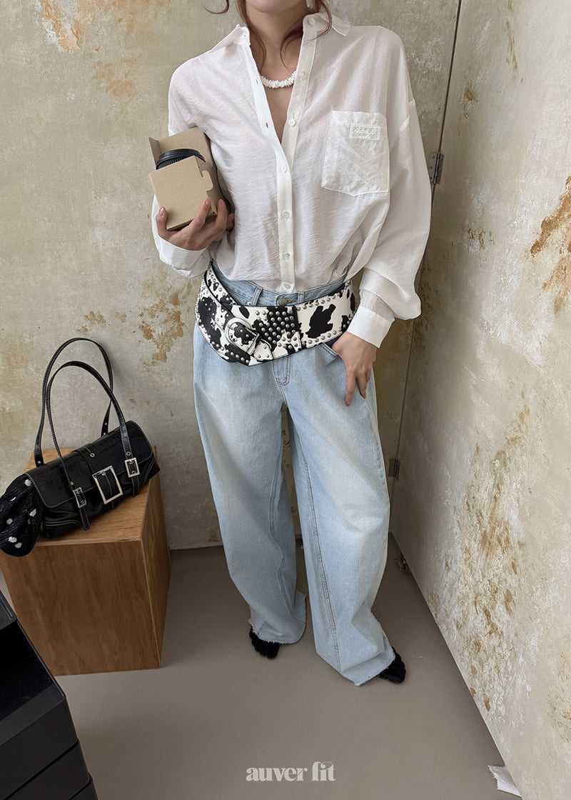 Auver_Fit - Korean Women Fashion - #momslook - Vintage Cut Denim Pants - 10