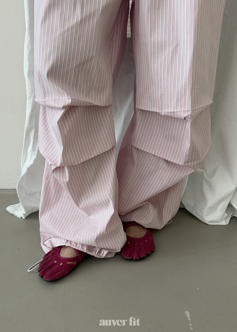 Auver_Fit - Korean Women Fashion - #momslook - Striped Breeze Pants - 10