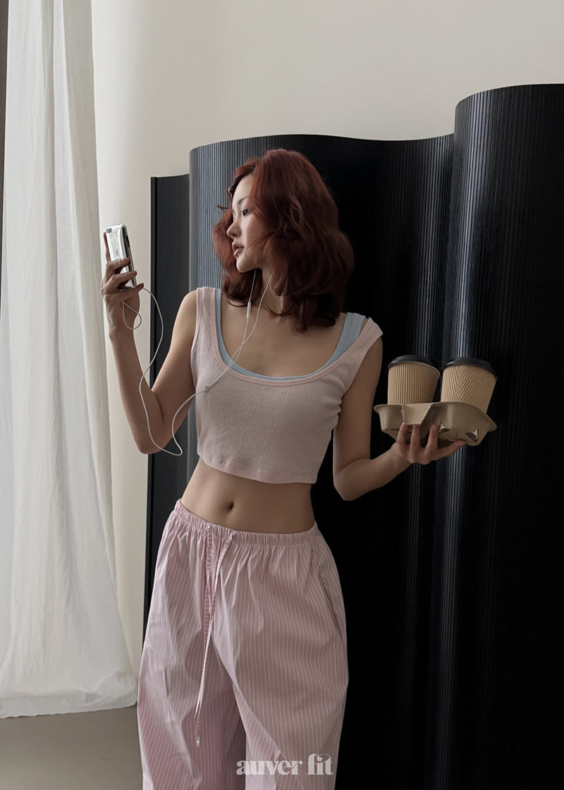 Auver_Fit - Korean Women Fashion - #momslook - Striped Breeze Pants - 9