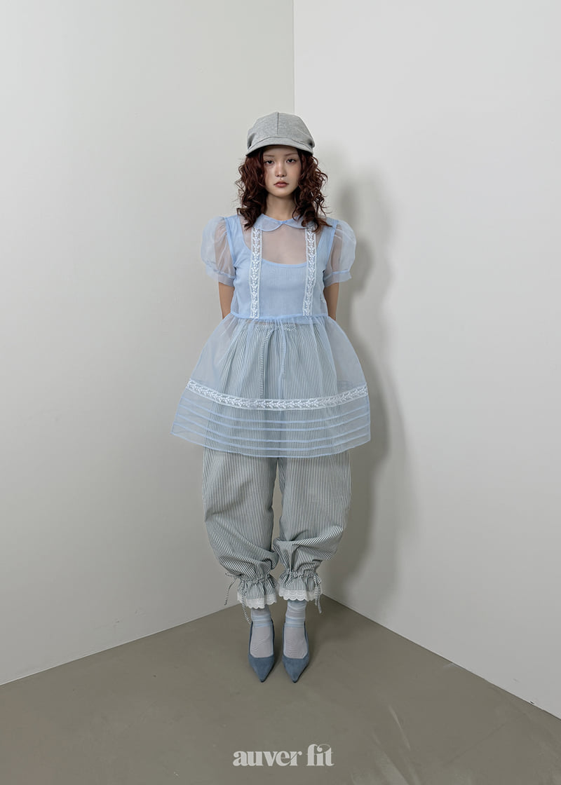 Auver_Fit - Korean Women Fashion - #momslook - Pajama Frill Pants - 7