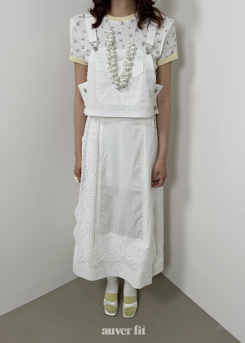 Auver_Fit - Korean Women Fashion - #womensfashion - Apron Long Skirt - 4