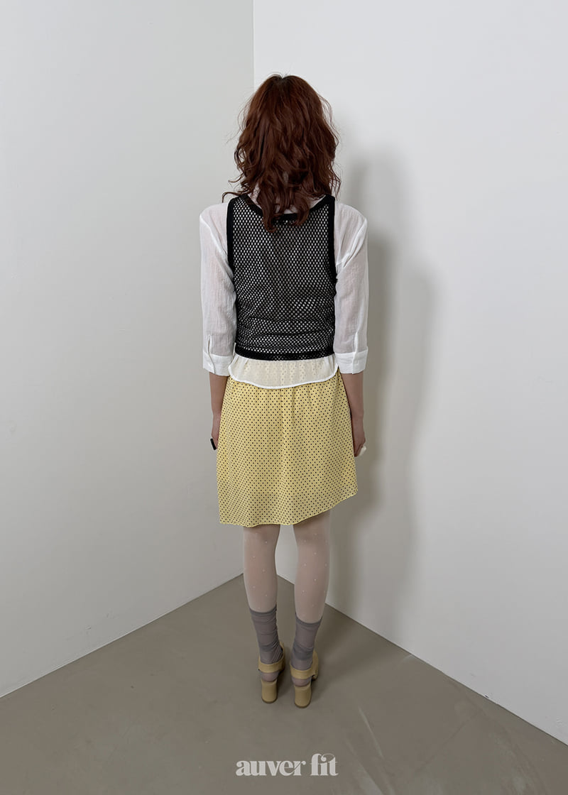 Auver_Fit - Korean Women Fashion - #momslook - Net Crop Sleeveless Top - 9