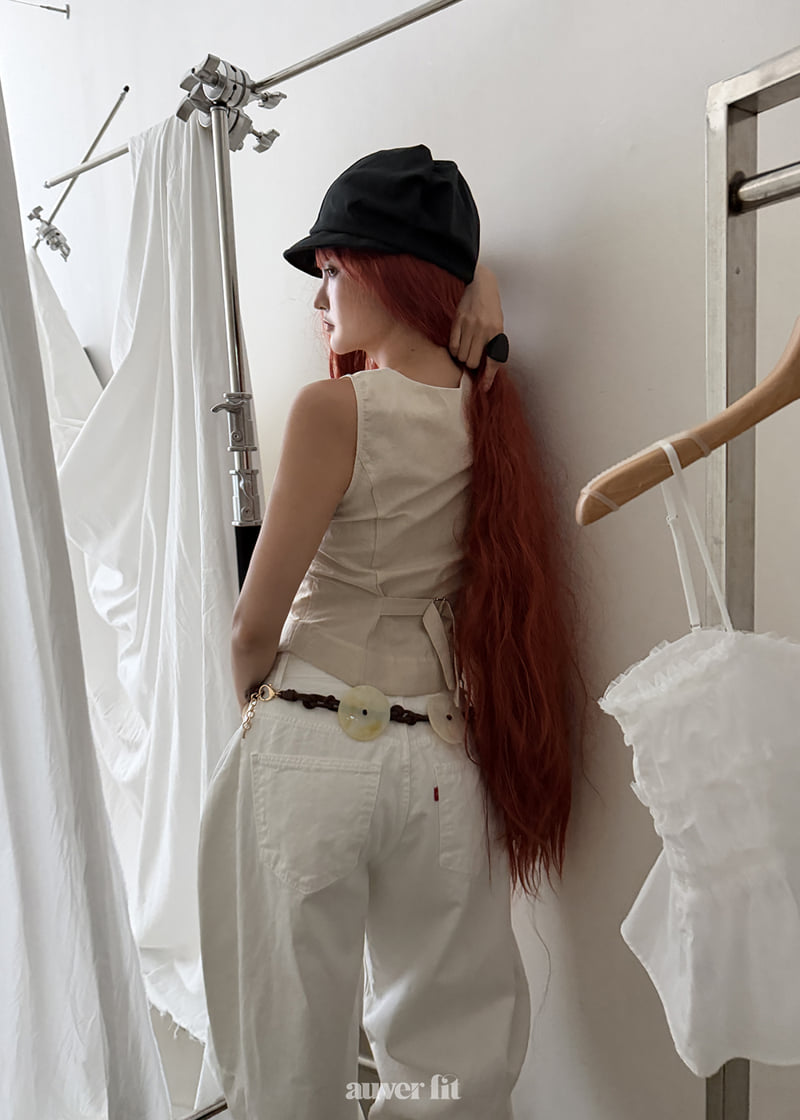 Auver_Fit - Korean Women Fashion - #momslook - Linen Asymmetrical Vest - 8