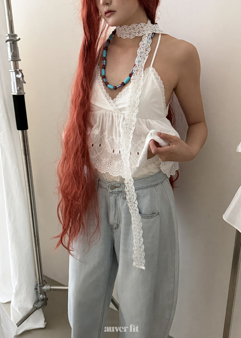 Auver_Fit - Korean Women Fashion - #momslook - May Lace Top Sleeveless - 6