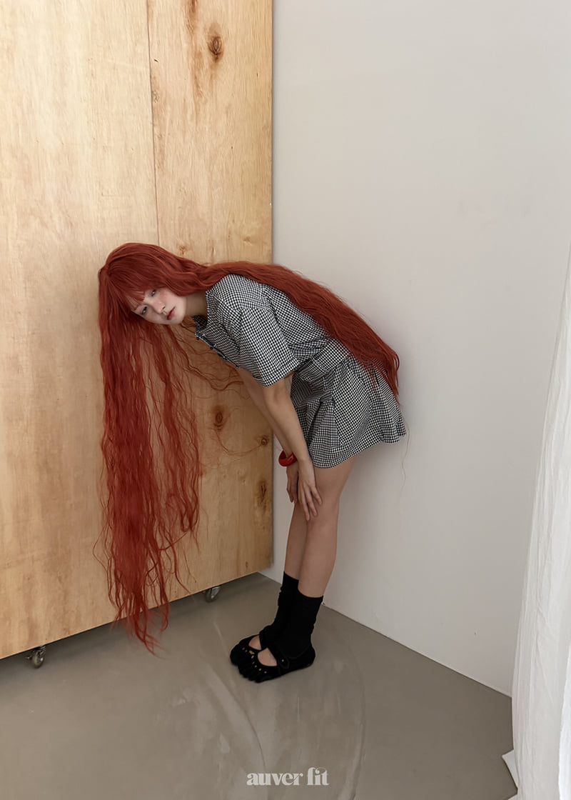 Auver_Fit - Korean Women Fashion - #momslook - Check Shorts Jumpsuit - 7
