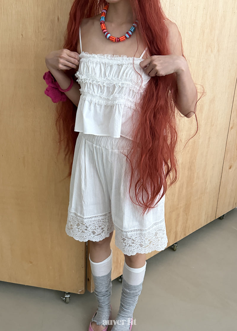 Auver_Fit - Korean Women Fashion - #momslook - Lace Pajama Shorts - 7