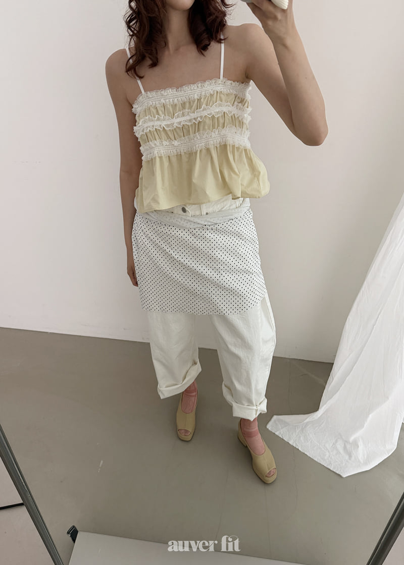 Auver_Fit - Korean Women Fashion - #thatsdarling - Pajama Slip Sleeveless Top - 4