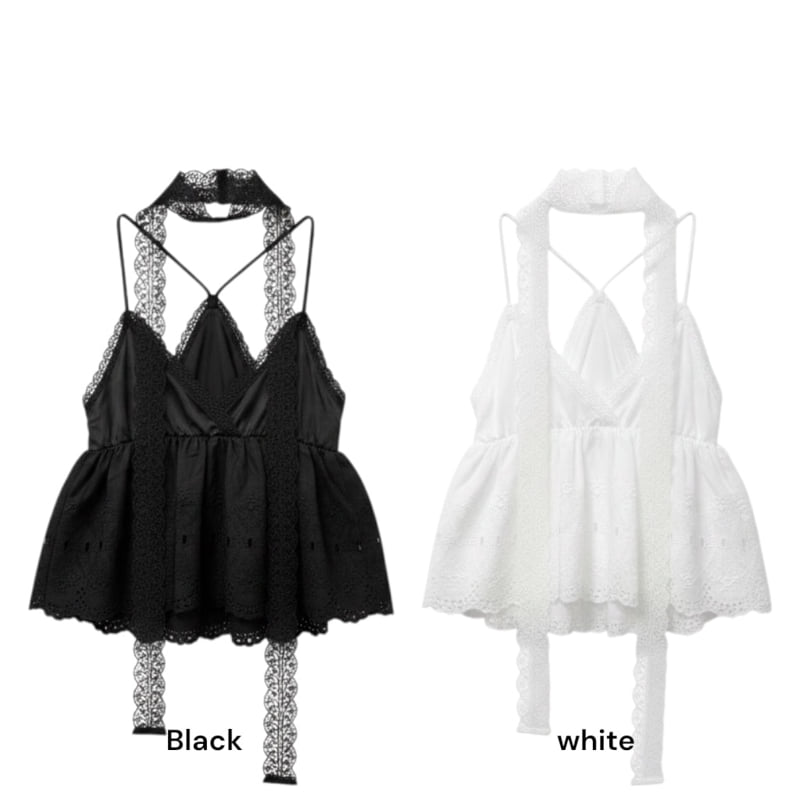 Auver_Fit - Korean Women Fashion - #vintageinspired - May Lace Top Sleeveless - 12