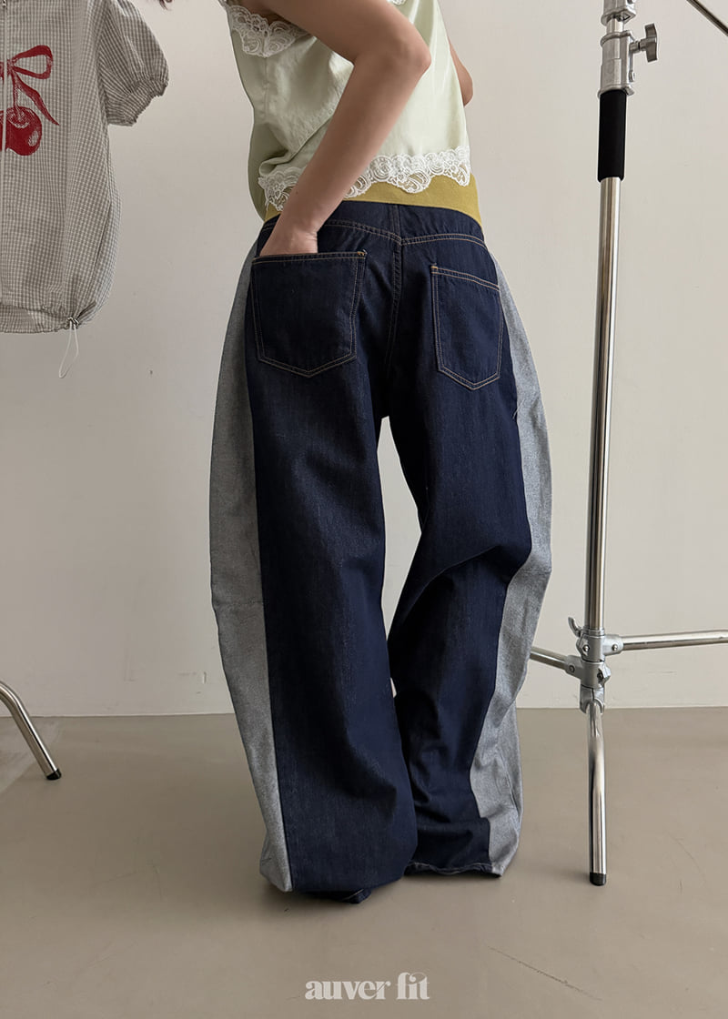 Auver_Fit - Korean Women Fashion - #womensfashion - Vintage Cut Denim Pants - 3