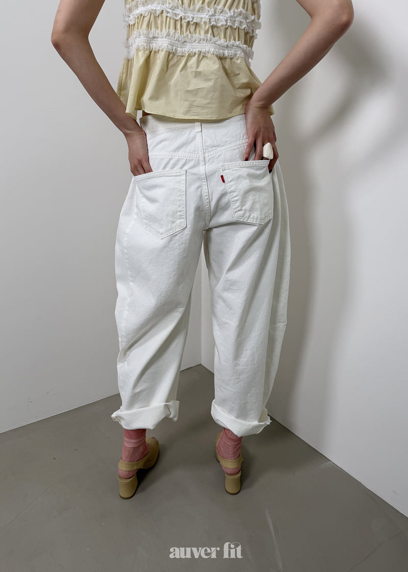 Auver_Fit - Korean Women Fashion - #womensfashion - Vintage Cut Denim Pants - 5