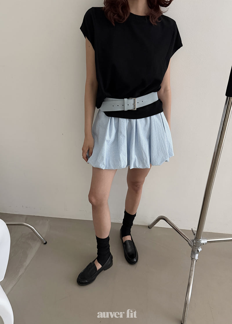Auver_Fit - Korean Women Fashion - #womensfashion - Checked Pumpkin Mini Skirt - 2