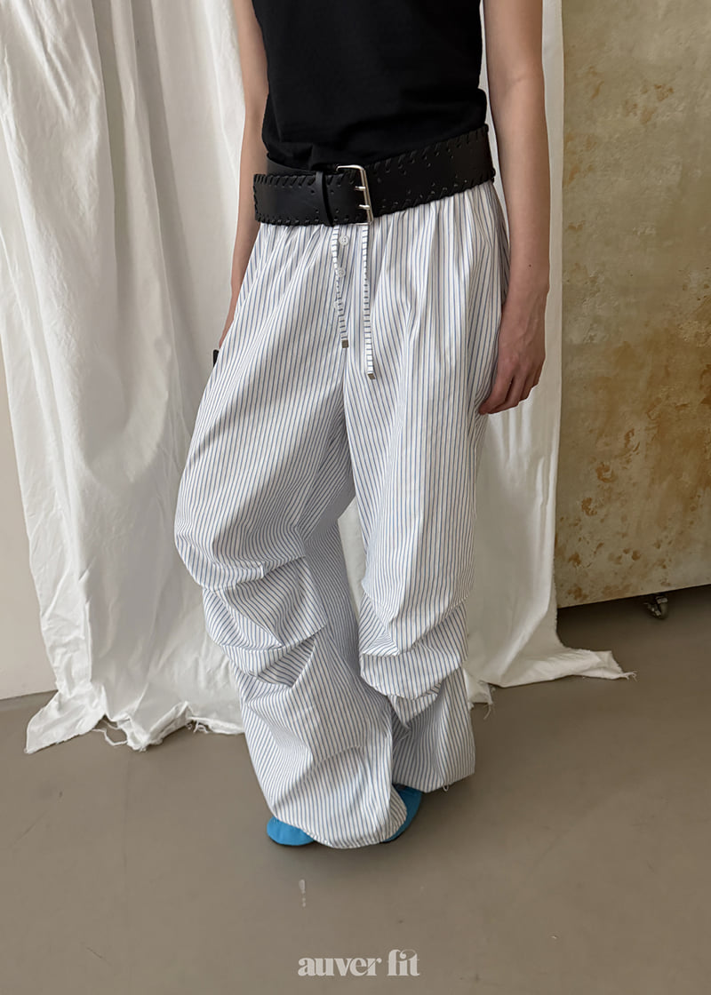 Auver_Fit - Korean Women Fashion - #womensfashion - Striped Breeze Pants - 3
