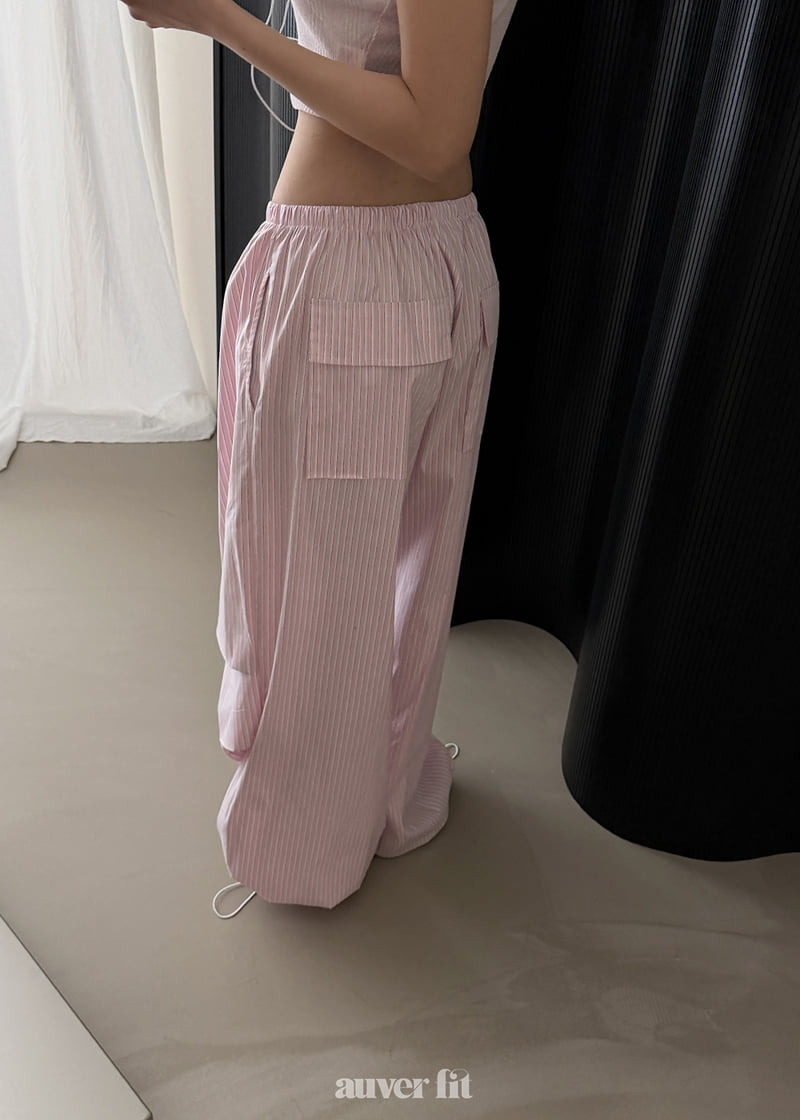 Auver_Fit - Korean Women Fashion - #womensfashion - Striped Breeze Pants - 7
