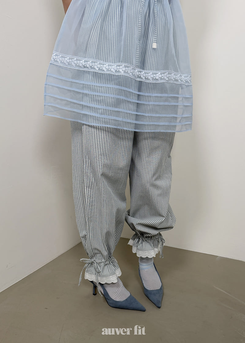 Auver_Fit - Korean Women Fashion - #womensfashion - Pajama Frill Pants - 6
