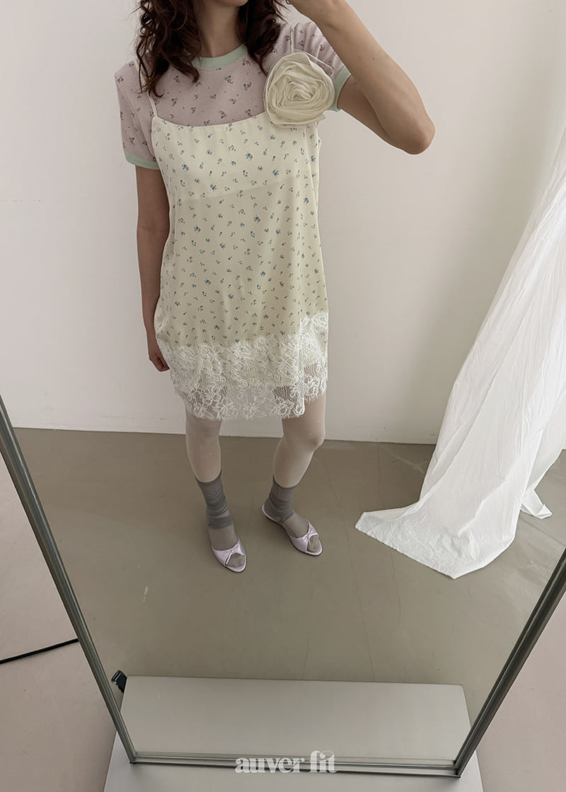 Auver_Fit - Korean Women Fashion - #womensfashion - Rose Lace One-piece - 3