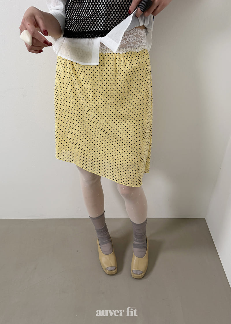 Auver_Fit - Korean Women Fashion - #momslook - Under Dot Skirt - 4