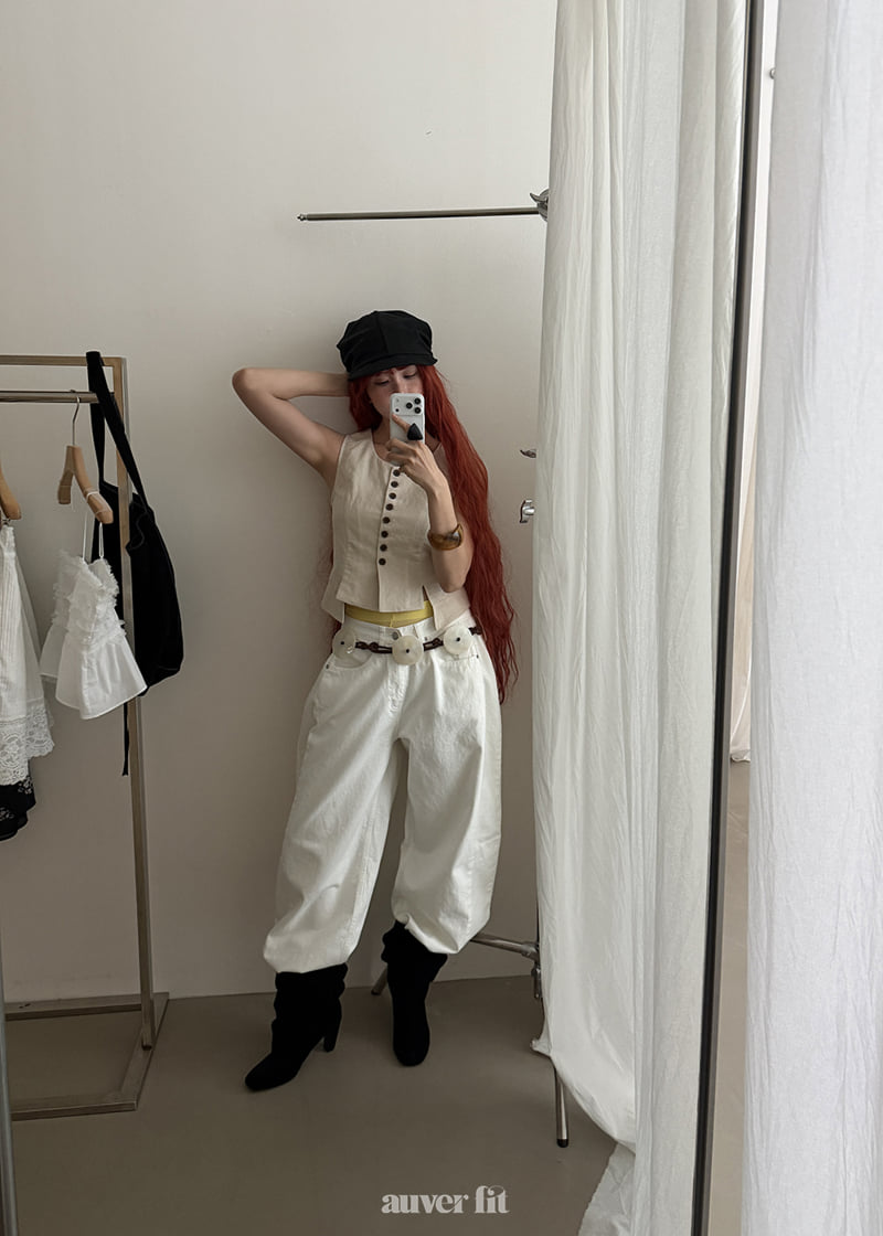 Auver_Fit - Korean Women Fashion - #womensfashion - Linen Asymmetrical Vest - 5